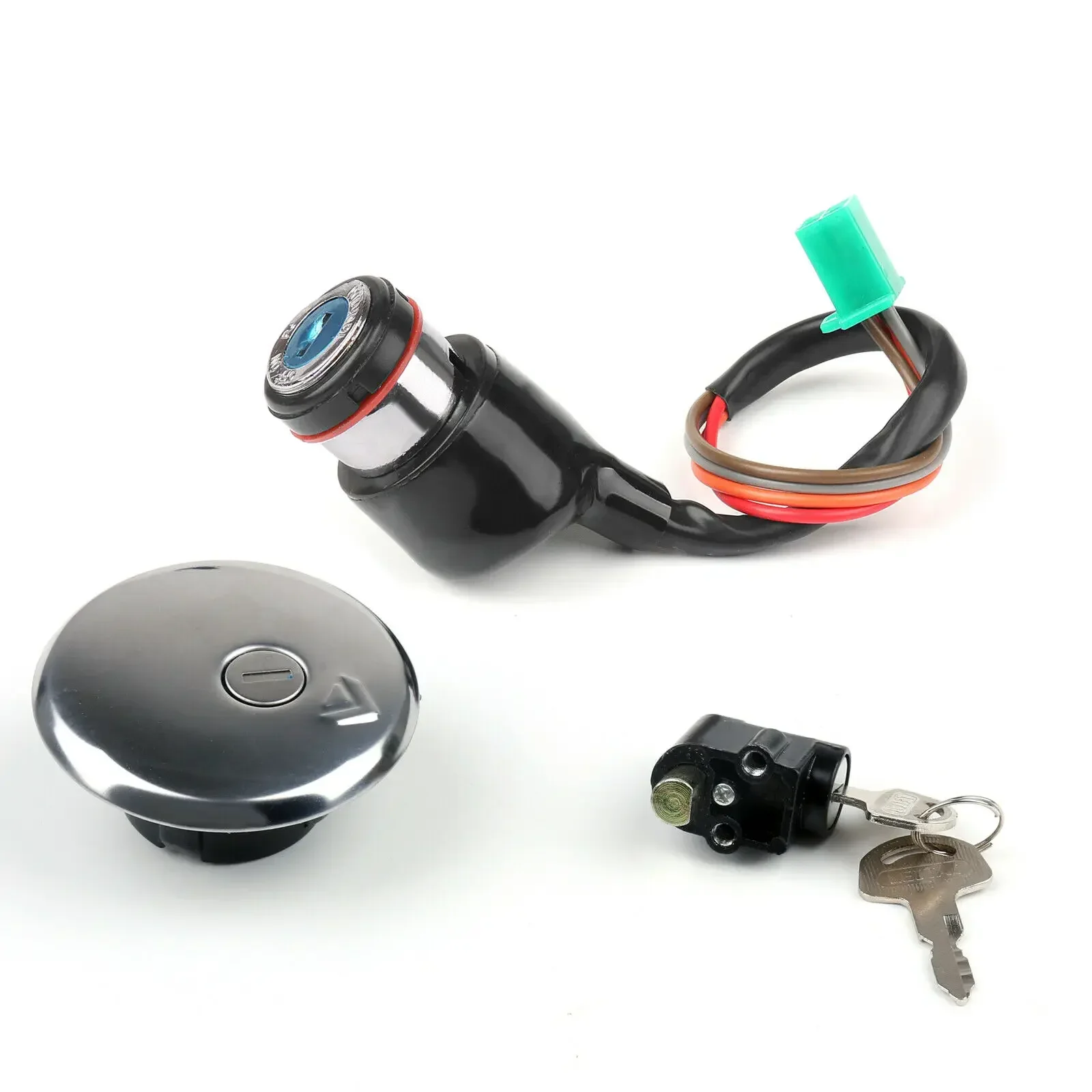 Ignition Switch Fuel Gas Cap Steering Lock Key Set for Suzuki GN125 1982 1983 1984 1985 1986 1987 1988 1989 1990 1991-2001 82-01