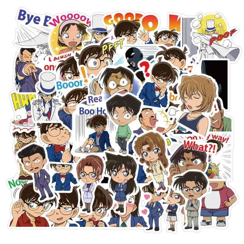 50 STKS Cartoon Anime Detective Conan Stickers Notebook Mobiele Telefoon Case Koelkast Gitaar Decoratie Stickers Groothandel