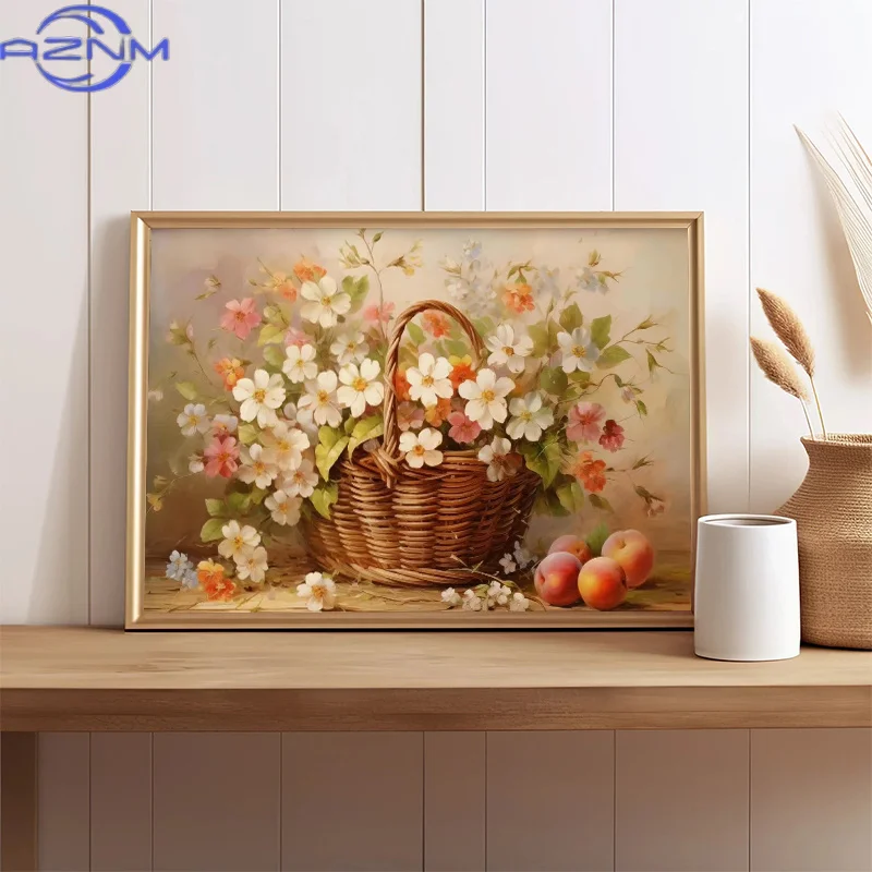 Delicious Fruits Apricots Peaches Flowers Still Life Poster Canvas Paintings And Prints For Living Room Bedroom Home Decor Gifts