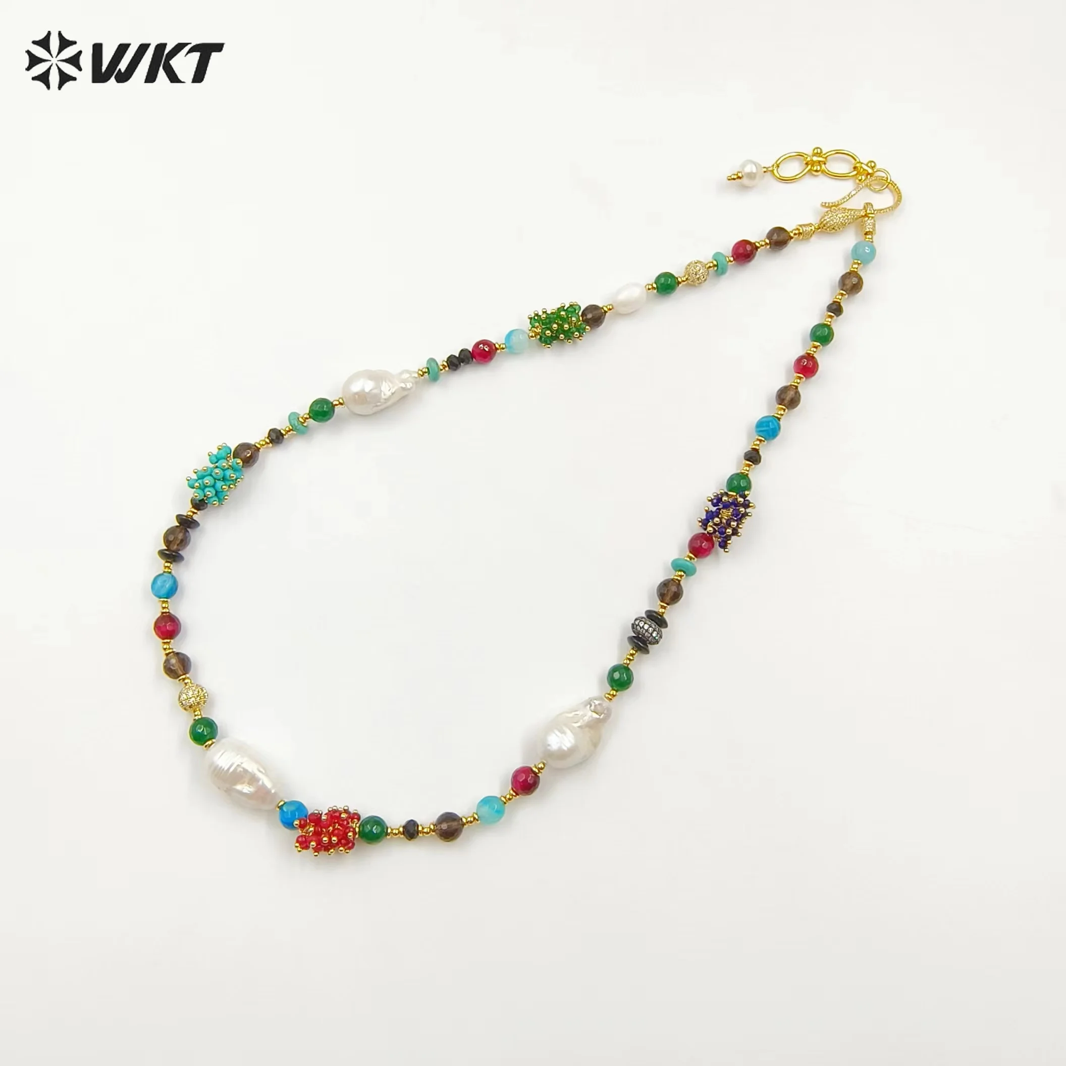 

WT-JN264 Великолепное ожерелье из натурального агата и барочного жемчуга, 8 мм, круглой огранки, длиной 26 дюймов, 1 шт.