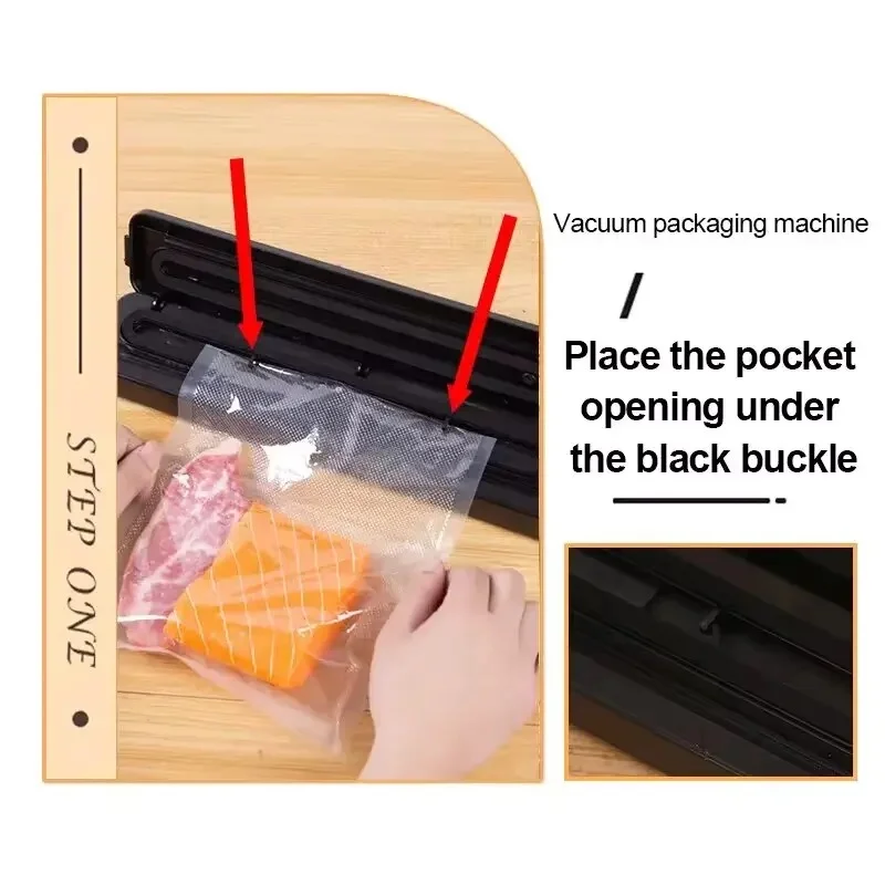 It has 2 modes, vacuum sealing machine 2-in-1 vacuum sealing machine, welding equipment, vacuum sealing, for fruits, meat, etc. image 2