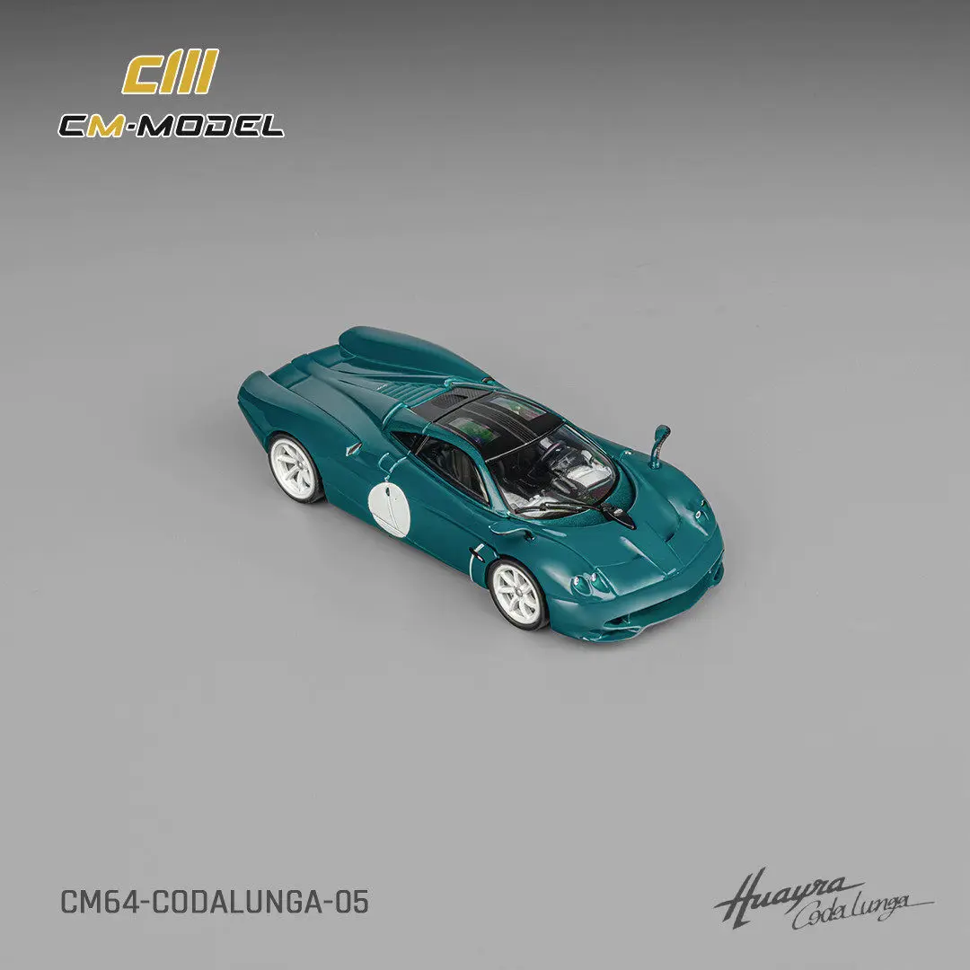 In-stock CM 1:64 Codalunga Pagani Huayra Green Alloy Car Model