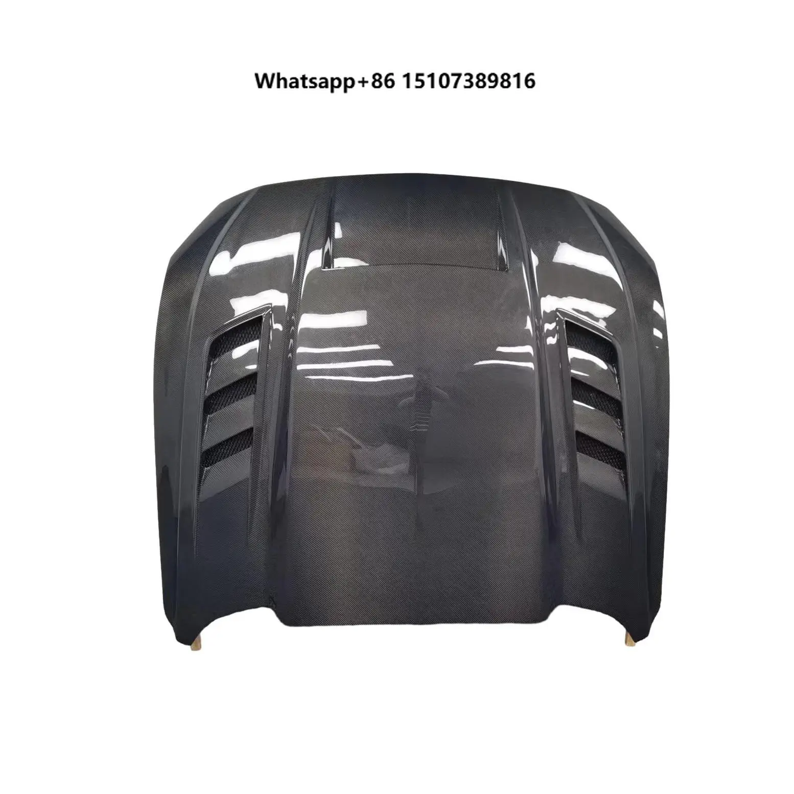 TF Style New High Quality Carbon Fiber Front Bonnet Engine Hood for Mustang S550.2 EcoBoost Mach1 GT 2018-2023