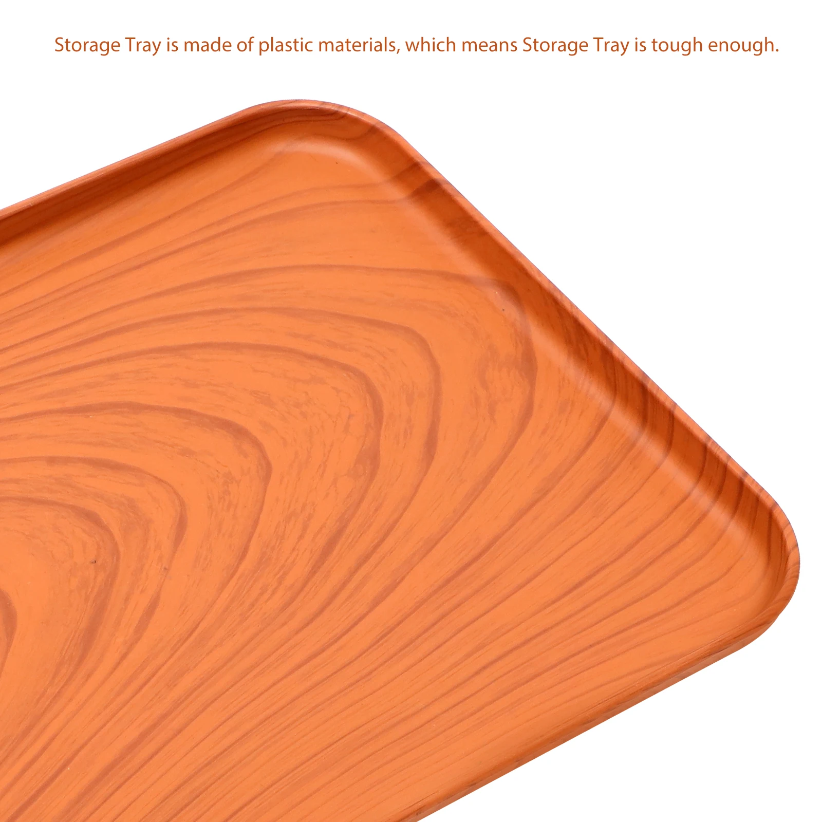 

2 Pcs Food Imitation Wood Grain Fruit Plate Trays for Serving Party Desktop Household