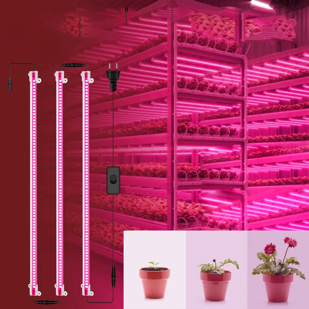 30cm LED Plant flower Grow tube lamp tent box Light growing Greenhouse 220V hydro Phyto lamp kit red pink veg Indoor Cultivation