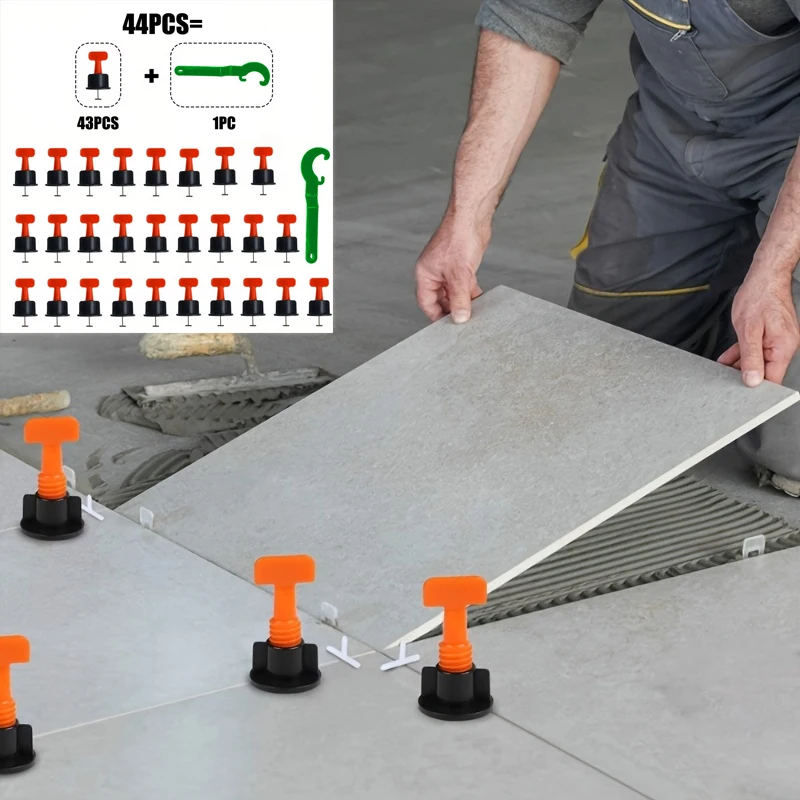 Tile Leveling System - Quick Alignment for Floor/Wall Tiles, Reduces Uneven Gaps, Easy to Operate