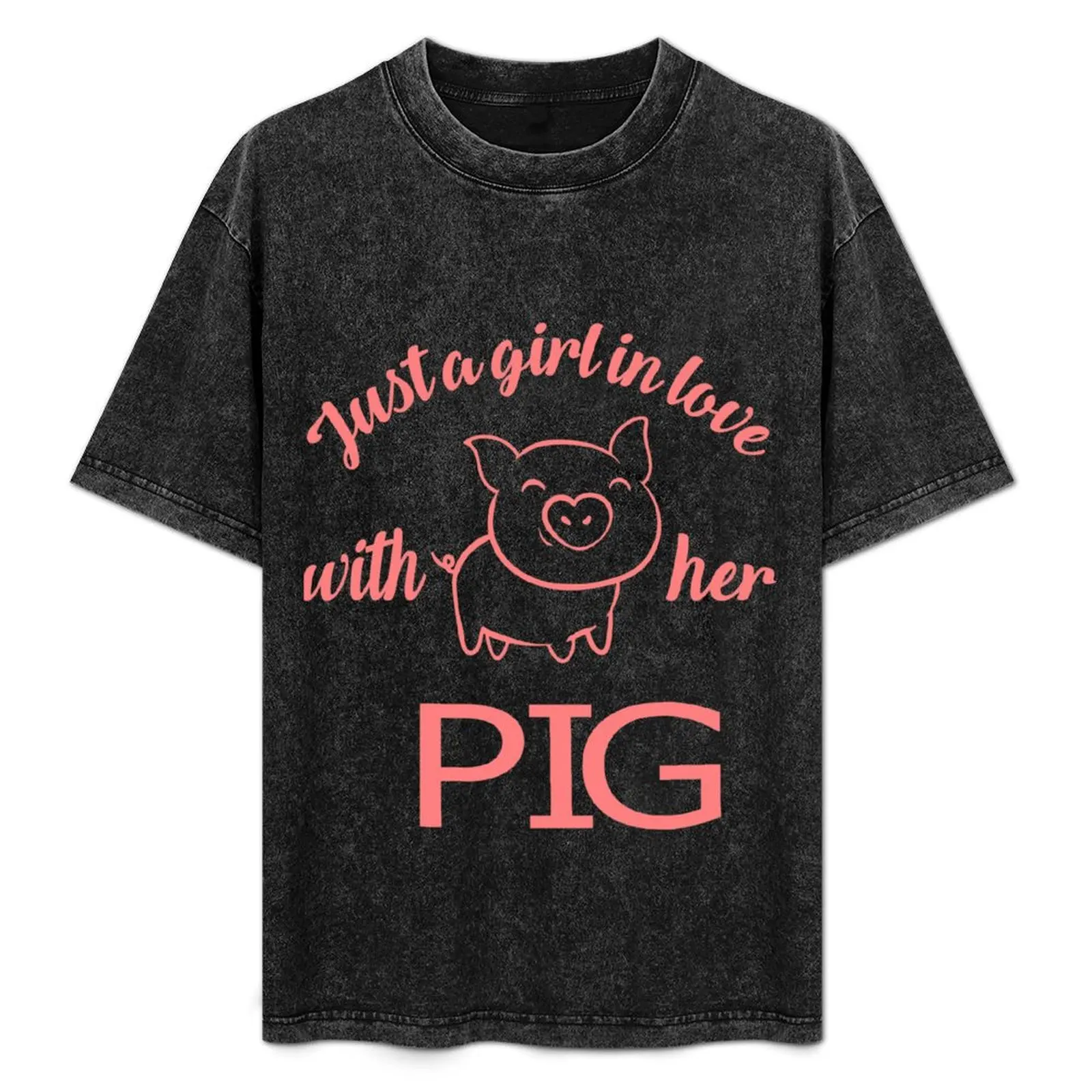 Girl Piggy Love Girl Love Pig T-Shirt quick-drying anime clothes hippie clothes plus size tops Men's t shirts