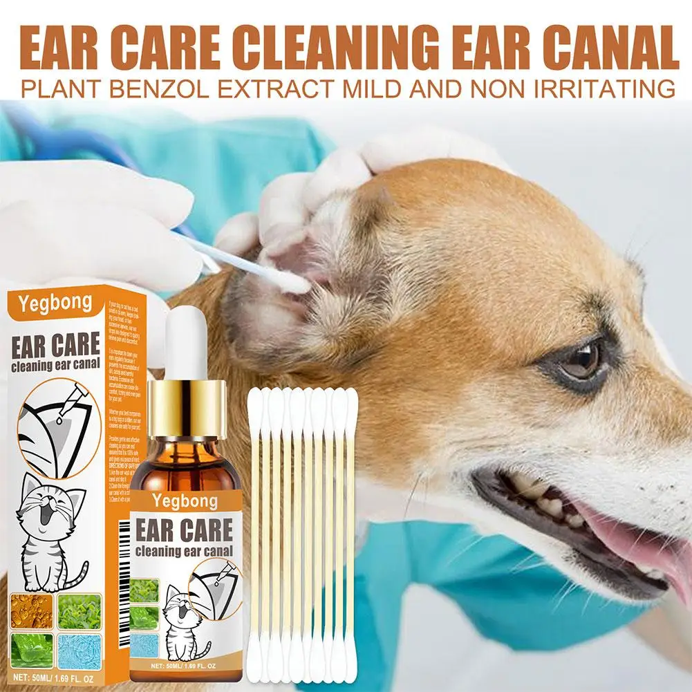 50ml Gentle Non-irritating Pet Ear Cleaner For Cats And Dogs Pet Cleaning Care Products, Ear Cleaner Z3b1