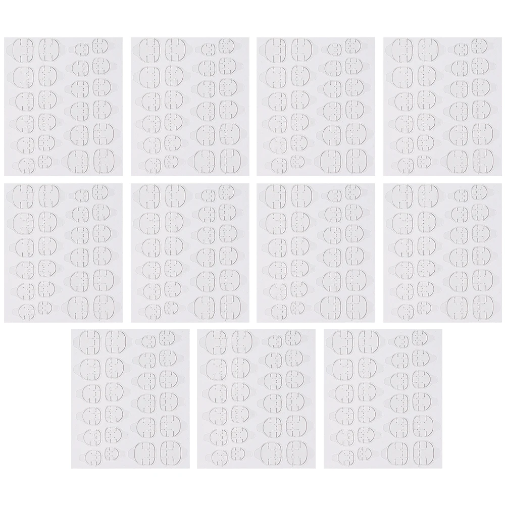 

20 Sheets Double-Sided Glue Stickers Invisible Adhesive For Press On Nails Sticky Tabs Sizes Diy False Toenails Big