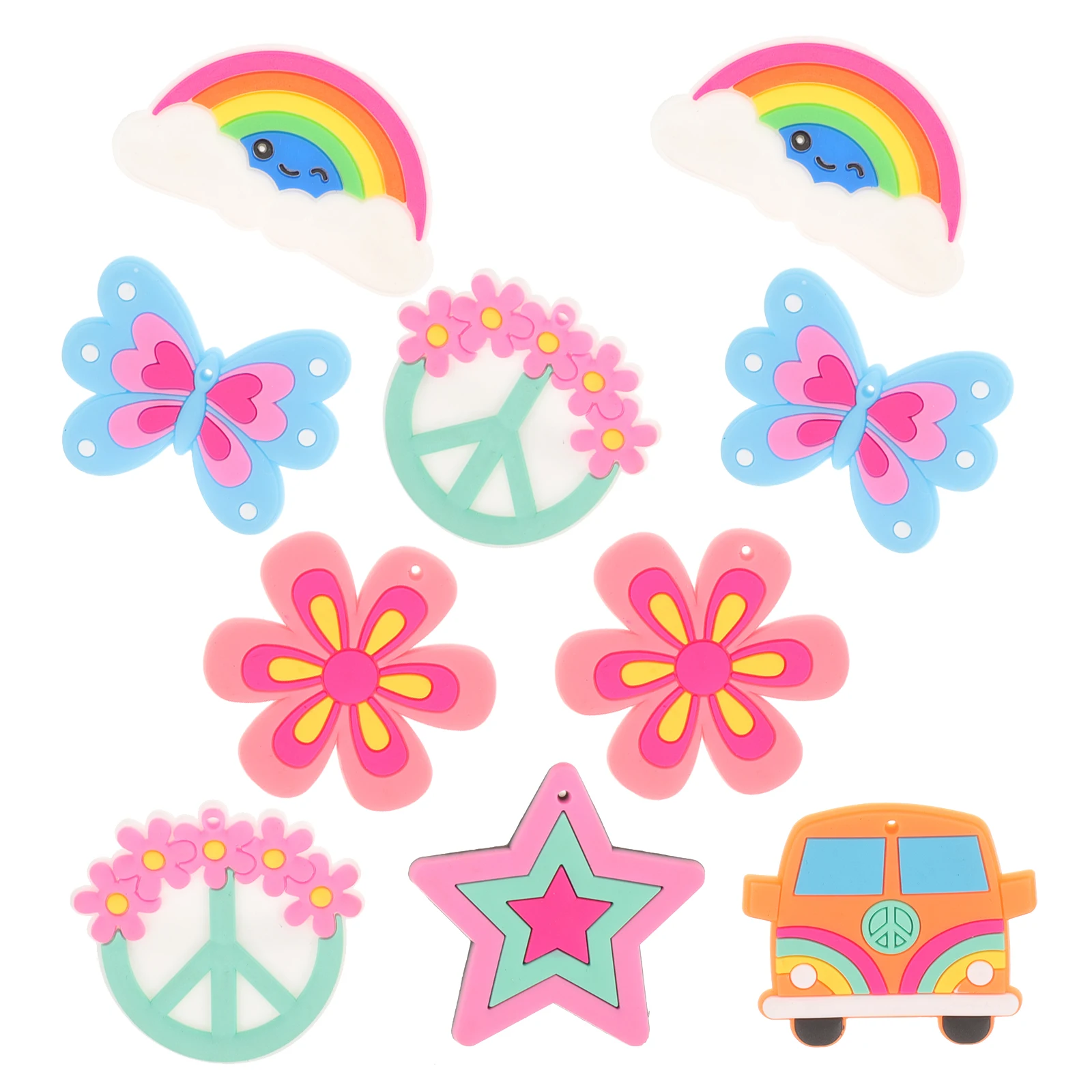 

10pcs Cartoon Brooch Jewelry Decoration Children Silica Gel Lovely Pin Fashion Sweater Lapel Accessory Compact Portable