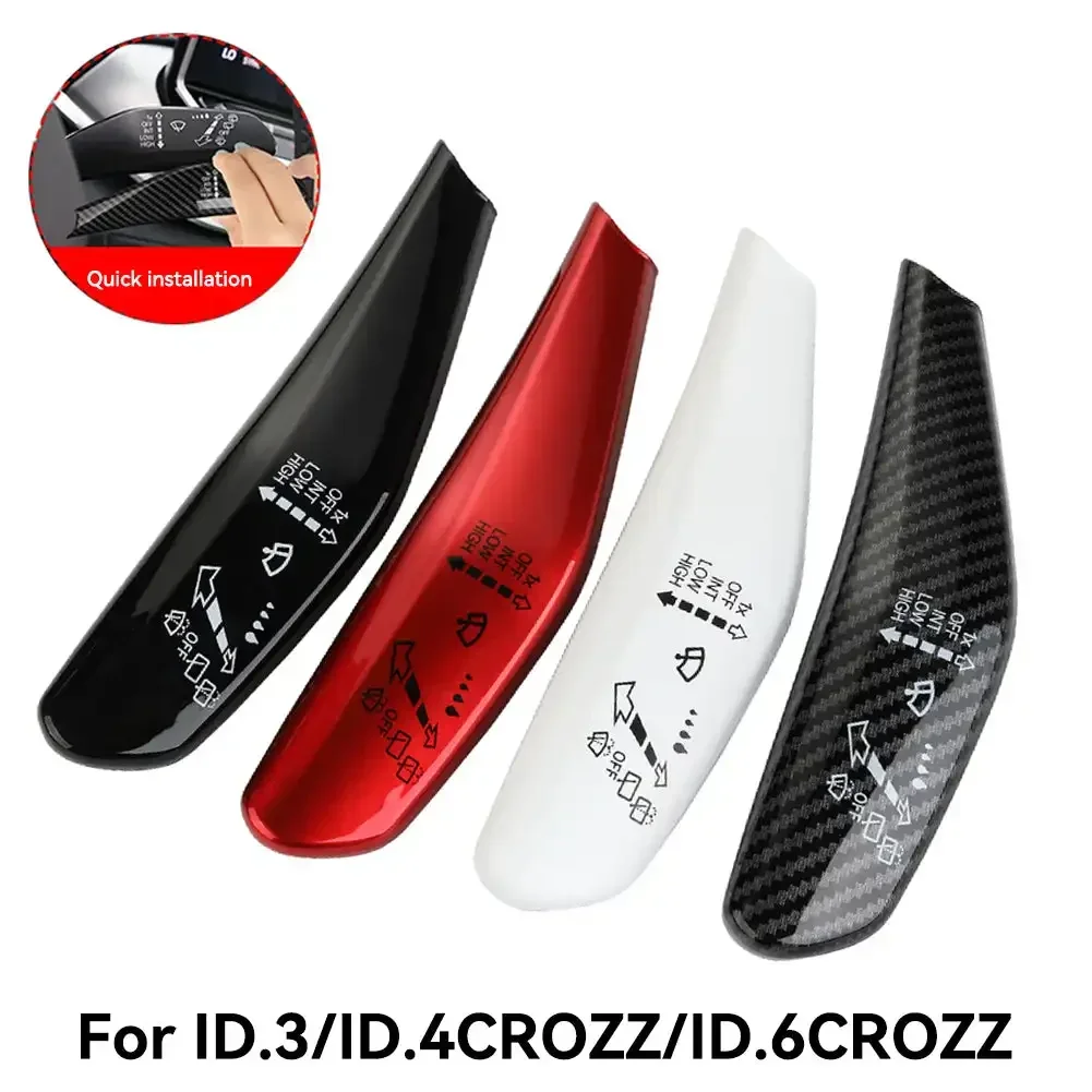 Carbon fiber Car Wiper Switch Trim Steering Wheel Headlight Switch Control Cover for VW Volkswagen ID.3 ID.4 ID3 ID4 CROZZ ID6