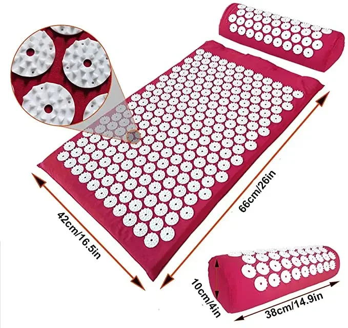 Wholesales Acupuncture Yoga Mat Neck and Back Pain Relief Acupressure Mat and Pillow Set