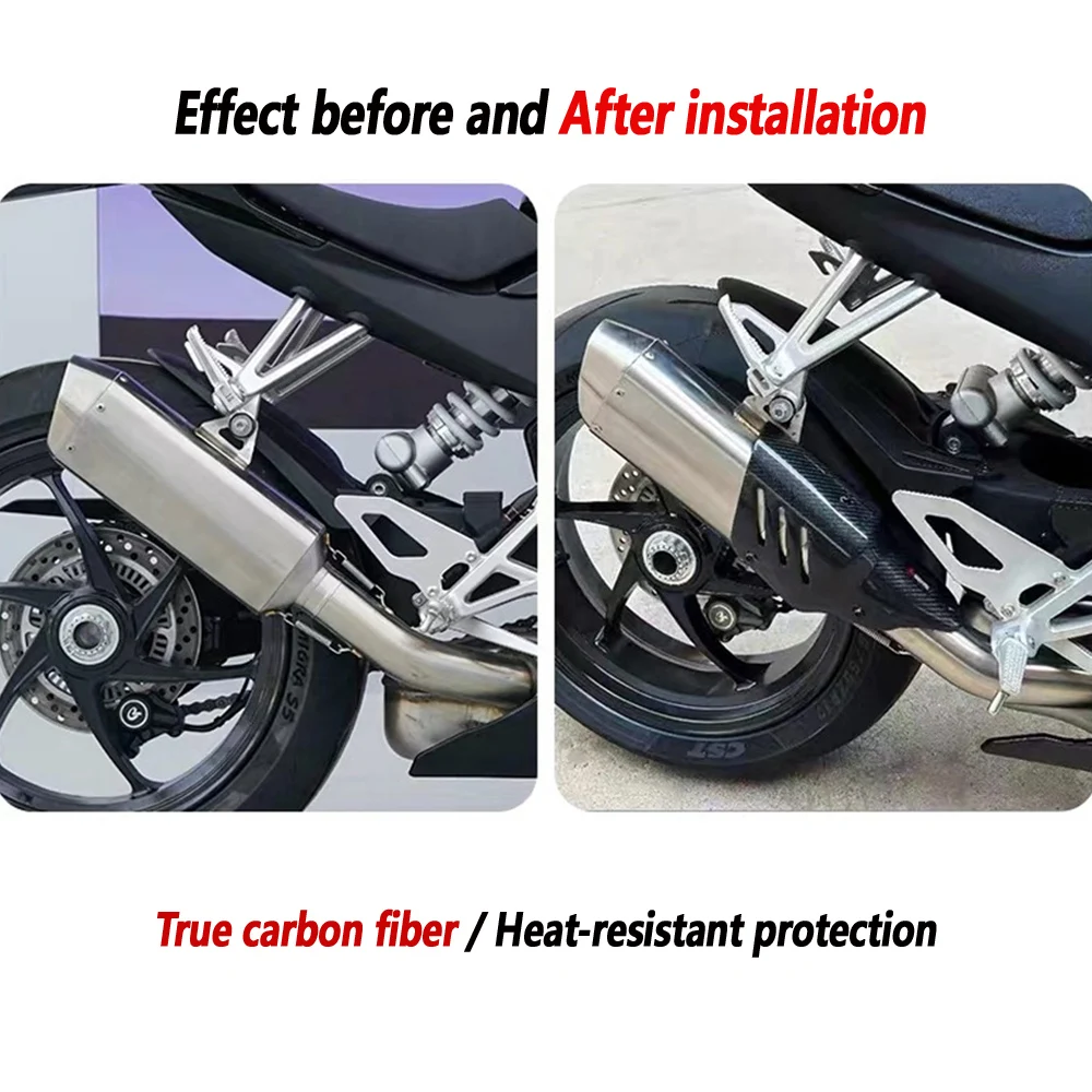 

exhaust pipe cover For Kawasaki‌ Ninja 400 Ninja400 For Akrapovic exhaust pipe anti scald insulation board/protective cover