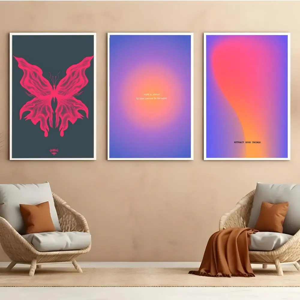 Abstract Art Quotes Poster Durable HD PVC Wall Art - Waterproof Soundproof For Home Office Bar