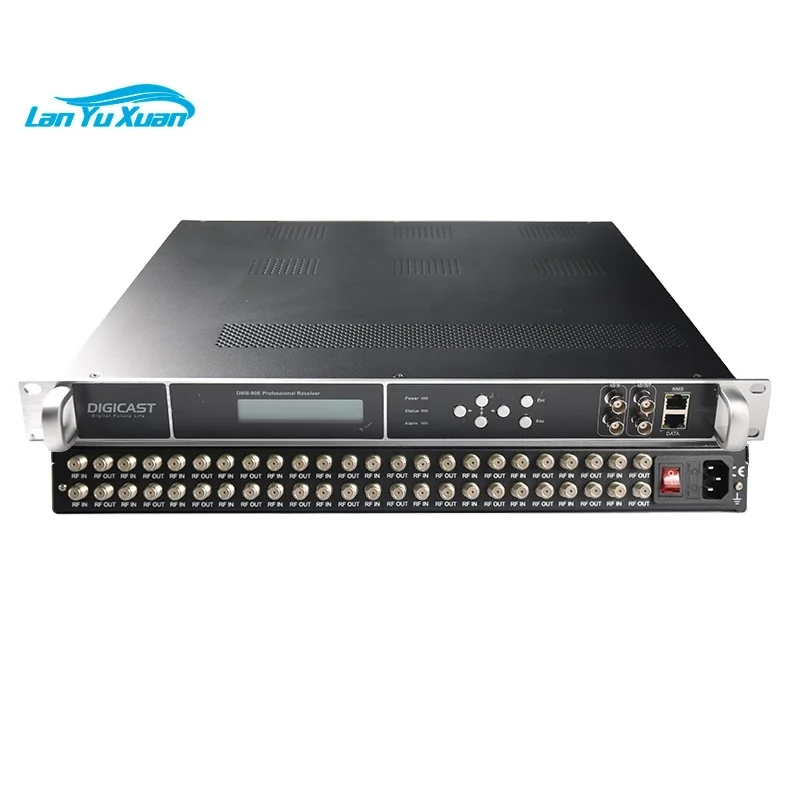 16/24 Channels Digital IRD FTA Full HD Digital DVB-S/S2/T/T2 Annex B DVBC Tuner to IP Converter for Headend Systems