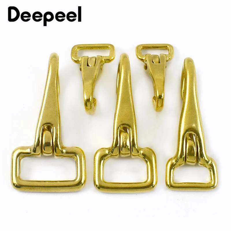 1/2/5P Solid Brass Carabiner Buckle Trigger Clip Snap Clasp for Bag Strap Pet Collar Decor Lobster Hook DIY Hardware Accessories