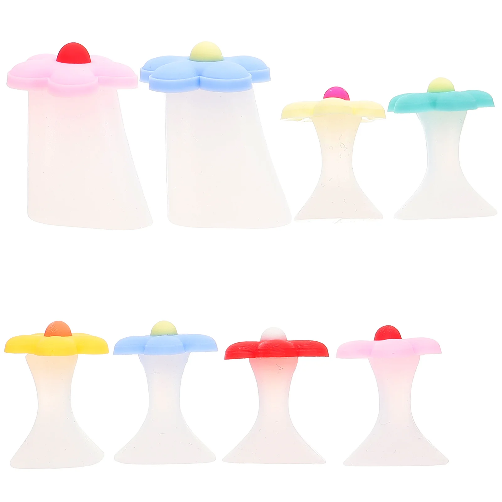 8 stuks siliconen teenafscheiders herbruikbare zachte vriendelijke bloem teen afstandhouders voor vrouwen pedicure nagelbenodigdheden