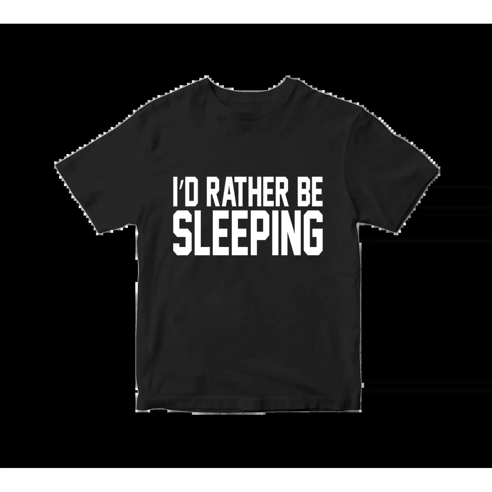 I'D Rather Be Sleeping T Shirt Sleepy Faul Flor Lustiger Spruch Retro Witz  vintage Washed Top For Everyday Wear Slightly