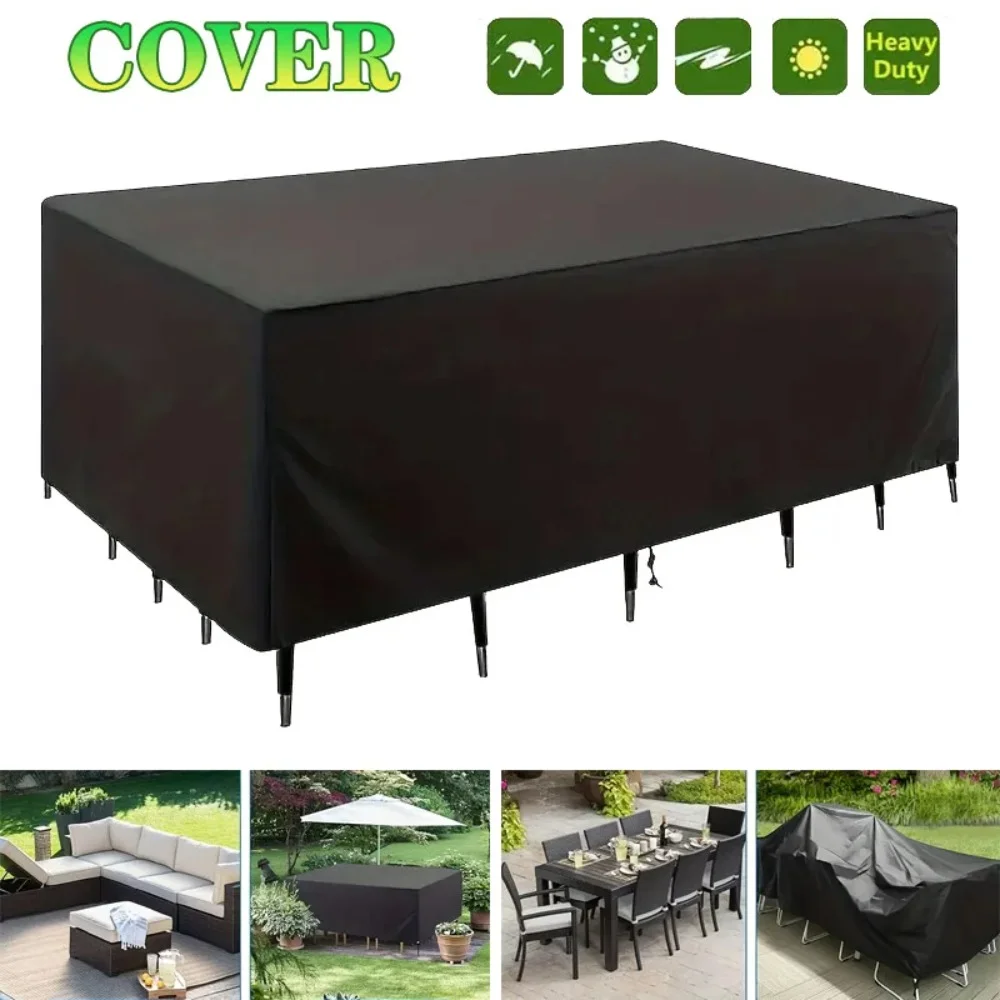 

Garden Furniture Covers 210D Waterproof, Heavy Duty Outdoor Rain Snow Dust Proof Cover for Table Chair Sofa
