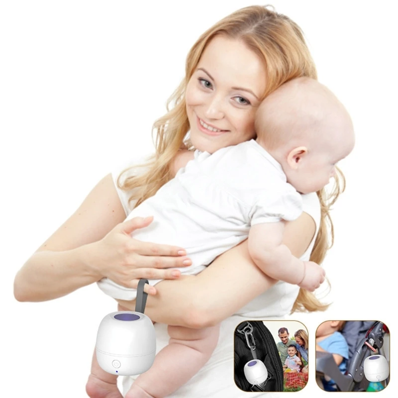 Pacifier Storage Box USB C Pacifier Cleaner Rechargeable Cleaning Container Case for Traveling Parents