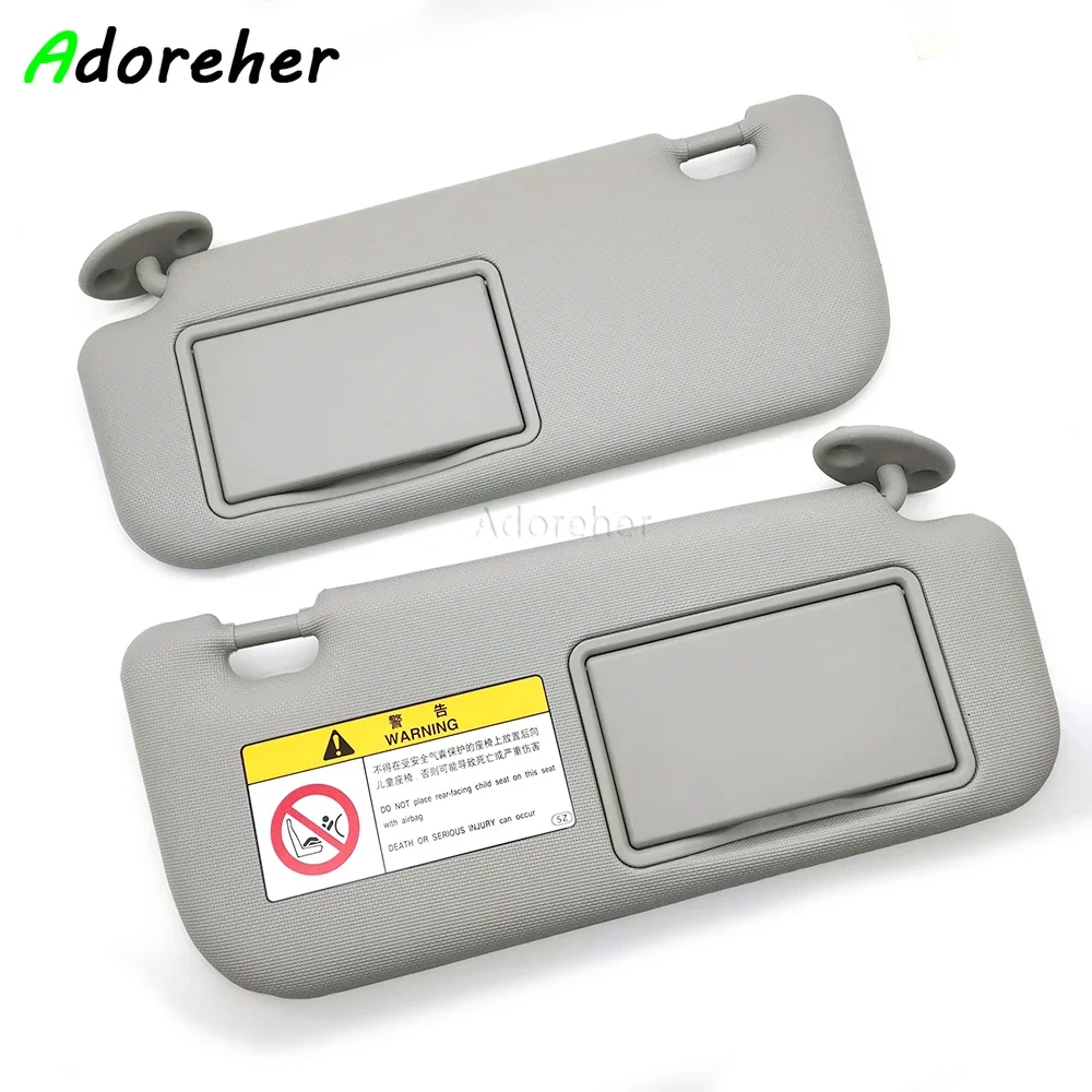 2PCS Car Front Left / Right Sun Visor Panel Sunvisor with Makeup Mirror Replacement for Toyota Corolla 2014 - 2018