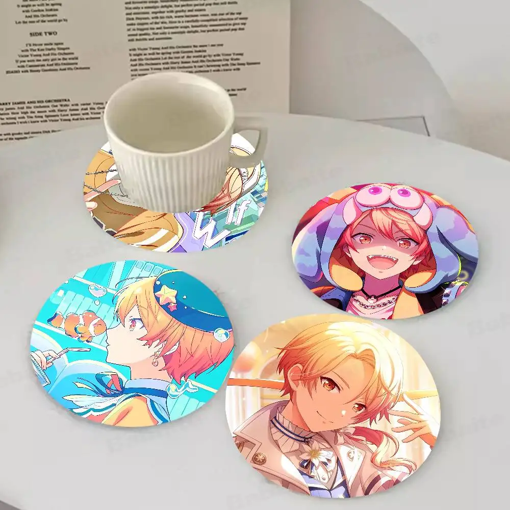 

Wonderlands x Showtime Tenma Tsukasa Wooden Coaster Heat-Resistant Drink Mats with Non-Slip Base, Perfect Gift Idea