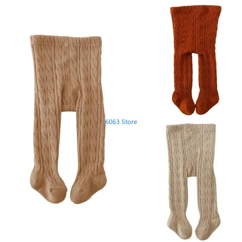 

Stylish Girls Leggings Soft & Breathable Baby Tights Solid Color Elastic Thickened Pantyhose for Infant 0-3 Years Old