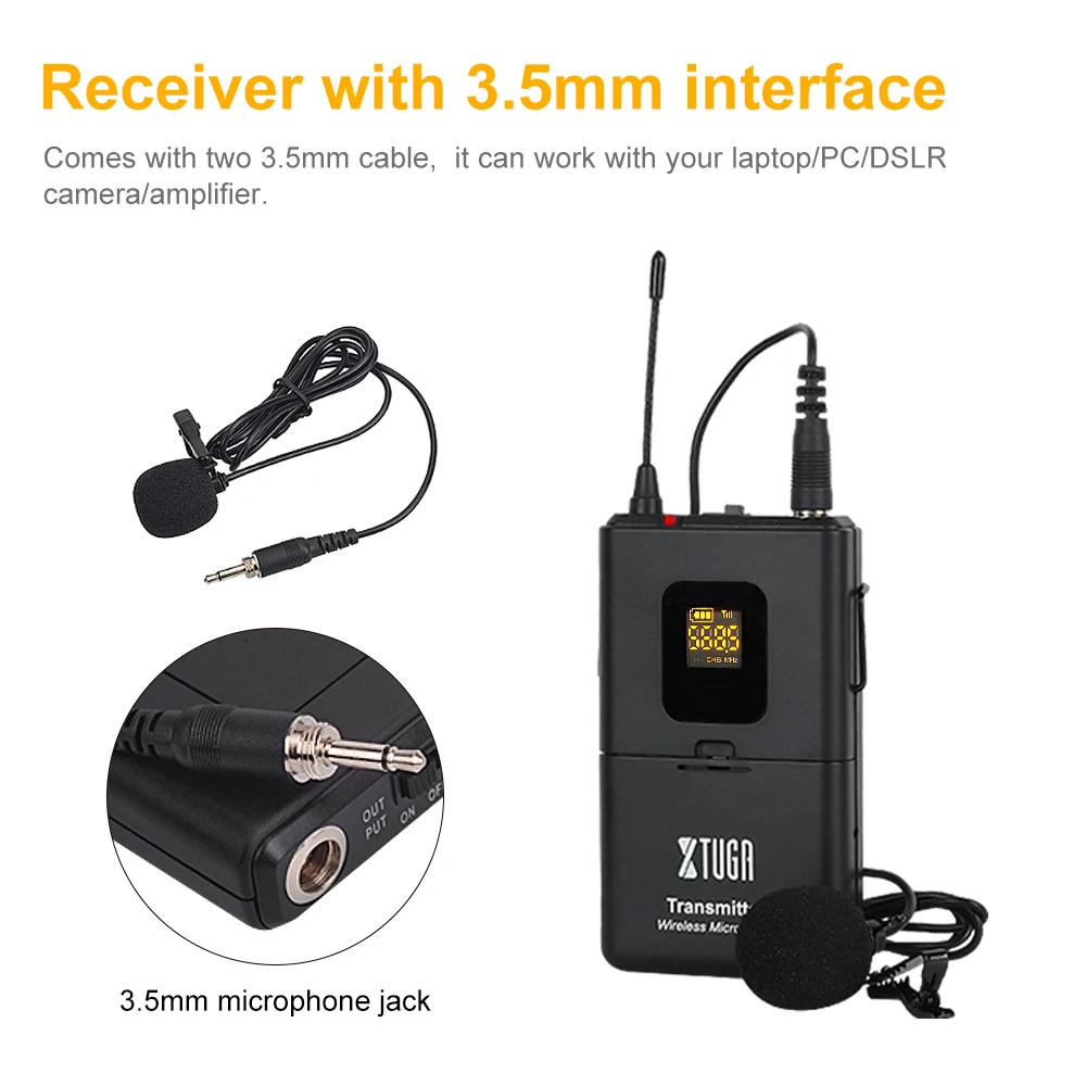 Zehn Artikel TLF Xtuga CM4 Großhandel Professionelles Mobiltelefon-Interviewmikrofon Duales kabelloses Lavalier-Mikrofon