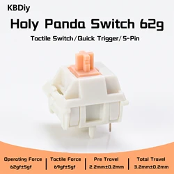 Holy Panda Tactile Switch 55g 62g 67g POM Switches For Mechanical Keyboard Custom DIY Switches Aula F75 F87 Pro GK61 GMK67 NJ80