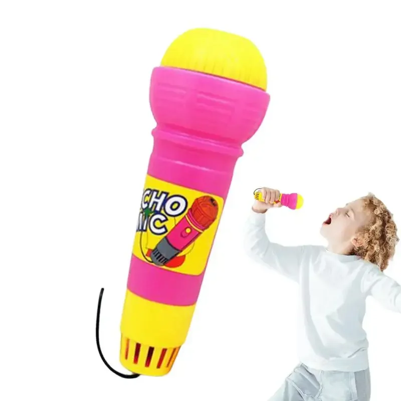 Voice Changing Microphone Toy Echo Microphone Toy Battery-Free Magic Karaoke Mic Toys Toddlers Voice Amplifying Pretend Toy