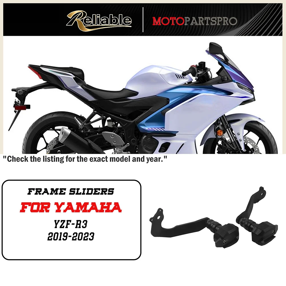 

YZFR3 для YAMAHA YZF-R3 2019-2023, защитная рамка, слайдер, защита обтекателя, защита от ударов, аксессуары для мотоциклов