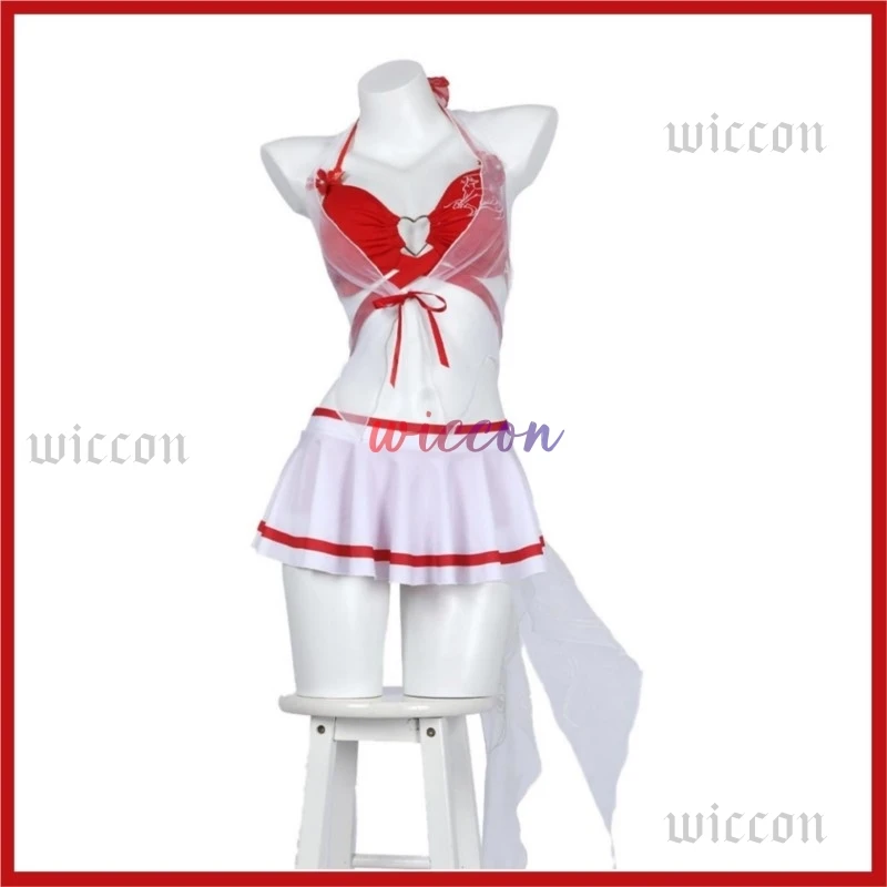 Game Naraka: Bladepoint Tessa Cosplay Costume Summer Party: Chishayouyang Red White Swimsuit Bikini Woman Sexy Carnival Suit