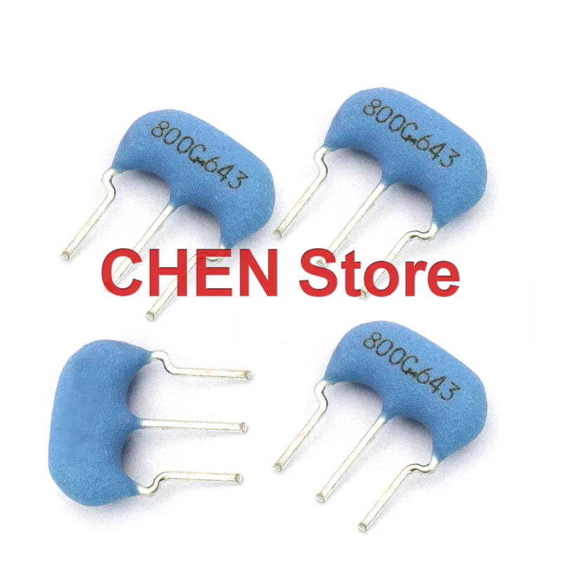 

10PCS NEW CSTLS8M00G53-B0 4M 6M 8M 10M 16M 20MHZ DIP-3 Straight Insert Ceramic Crystal Oscillator 3 Pins