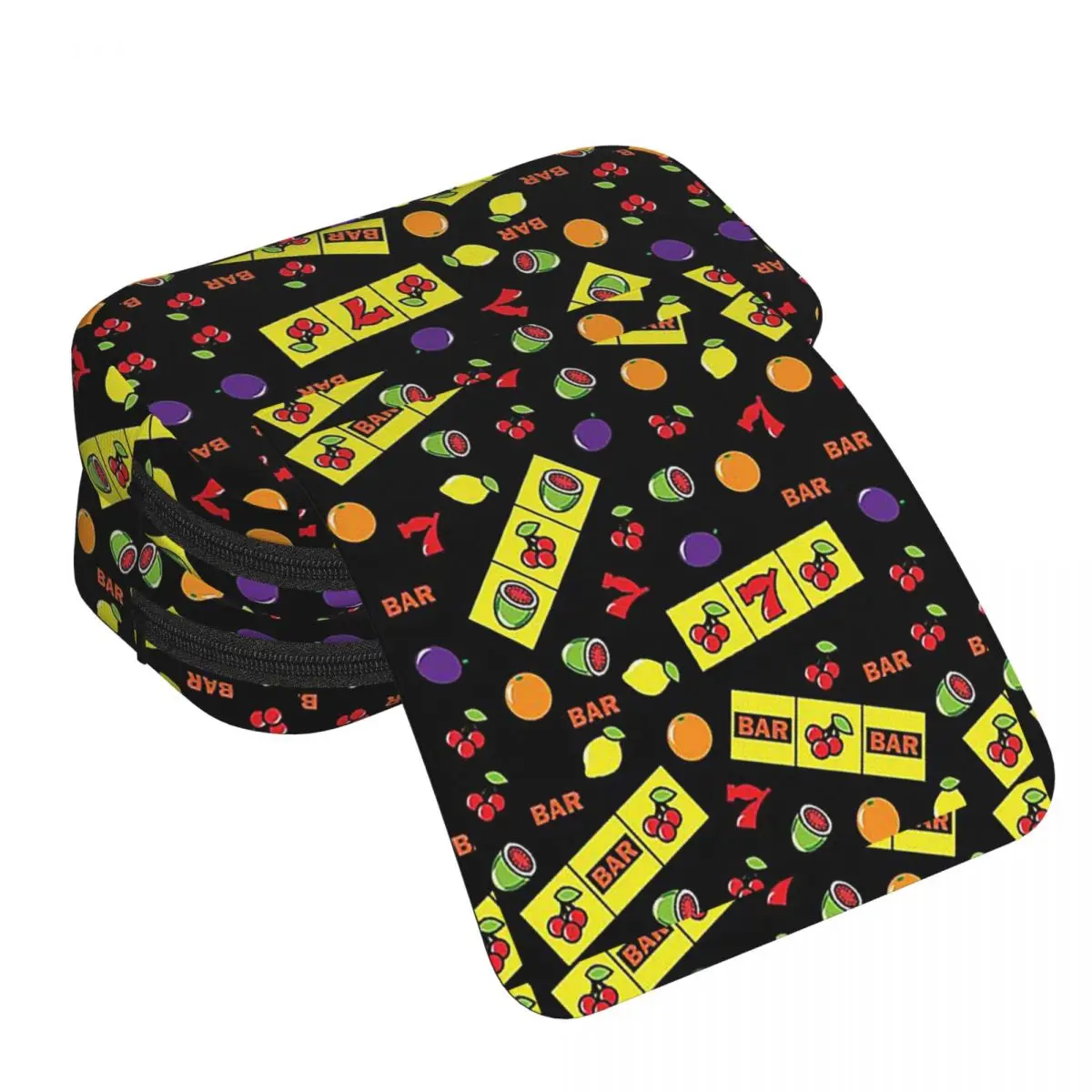 Casino Lucky Slots Cherry Melon Lemon Fruit Pencil Case for Kids Gifts Pen Box Pencil Bag Stationery Supplies Pen Holder Bag