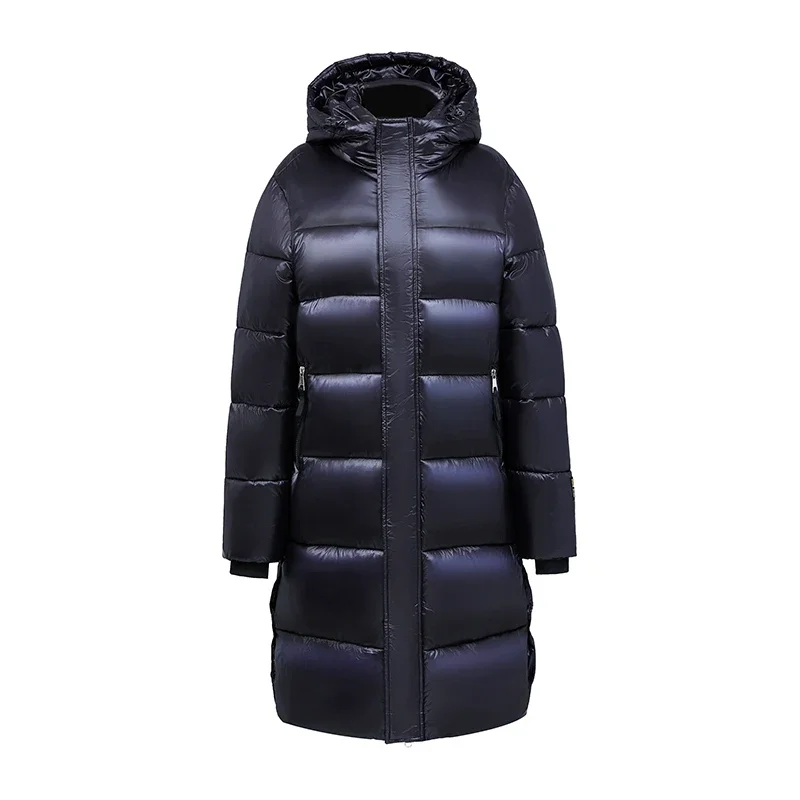 Winter Jackets for Women Long Coat Hooded Vercoat Female Cotton Padded Parka Waterproof Outwear Woman Clothing Black Gold Jacket