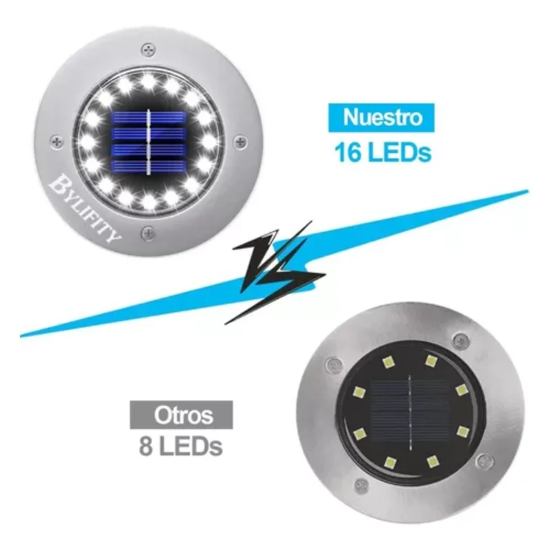 luz exterior do jardim luz 16LED