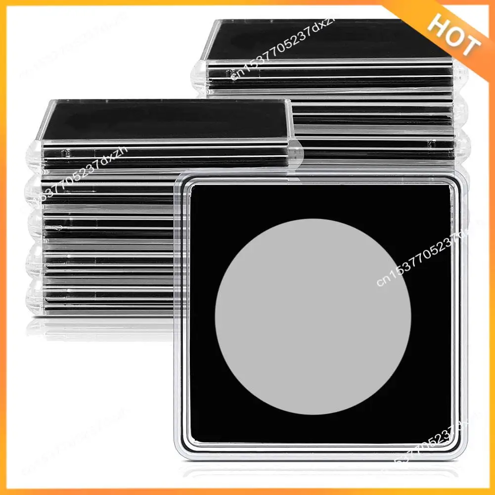 

A43M 20 шт. Серебряный держатель для долларовых монет, 2 х 2 держателя для монет в полудолларе, капсула для монет, пластиковый держатель для монет