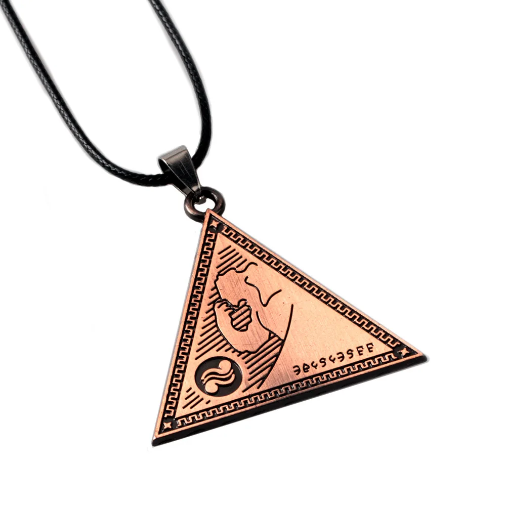 Colar pingente em forma triangular para homens e mulheres, gargantilha de metal, Legend of Zelda, um link para o passado, cosplay joias, presente para fãs