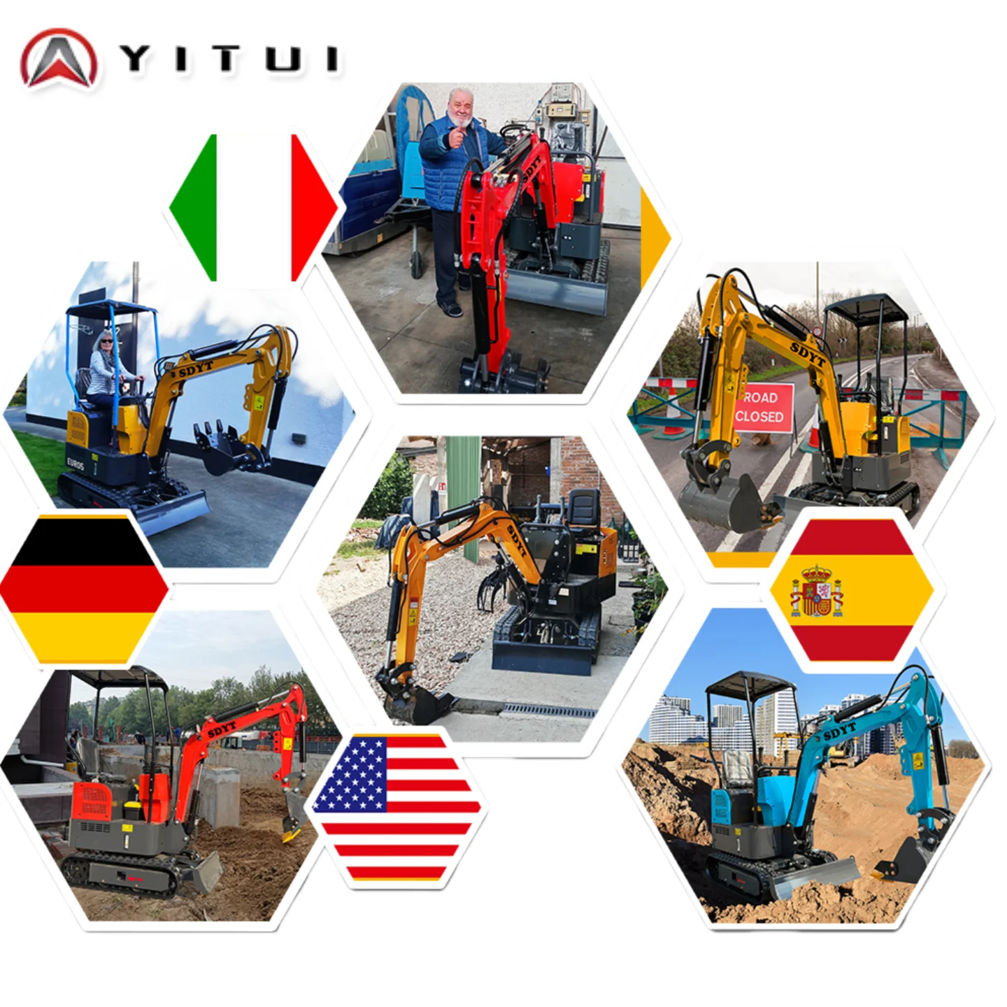 Лидер продаж, компактный гидравлический экскаватор для дома и строительства, 1,2-тонный двигатель Kubota с навесами