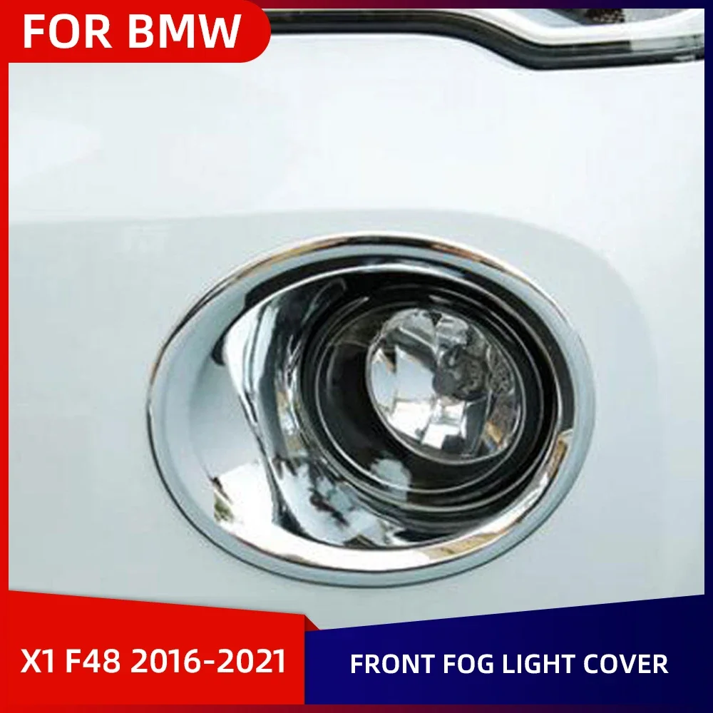 

Car Front Fog Lamp Fog Light Cover Trim Decoration Sticker for BMW X1 F48 2016 2017 2018 2019 2020 2Pcs ABS Chrome Accessories