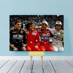 Formula 1 Legends Ayrton Senna Alain Prost Posters Canvas Painting Prints Wall Art Pictures For Living Room Home Decoration