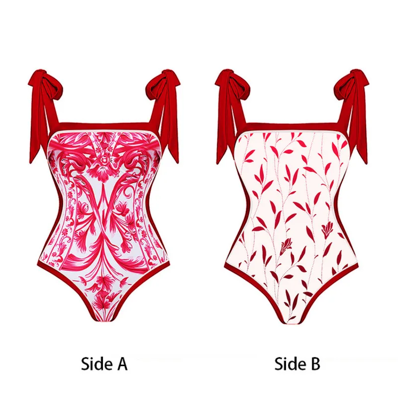 Bikini Swimwear 2pcs Sets Casual Slim Fit Sleeveless High Waist Bikinis Elegant Printing Half Skirt Sexy Style Bikinis Swimsuits