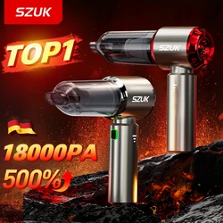 SZUK 18000Pa Car Vacuum Cleaner Strong Suction Cleaning Mini Machine Wireless Portable Handhled Blower Machine Home Appliances