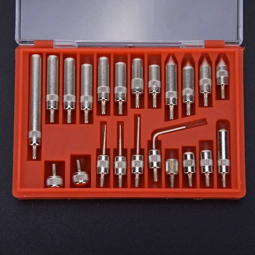 22 Pcs Carbon steel Dial Indicator Tips 0.01mm Accuracy M2.5 Thread Measuring Point Set With Carrying Case Pointed Tip Set - view 3