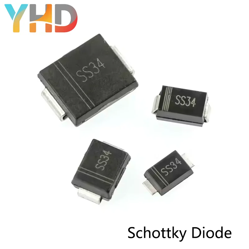 100PCS SS12 SS14 SS16 SS24 SS34 SS36 SS54 SMD Schottky Diode SS120 SR540 SR240 1N5817 1N5819 1N5822 1N5824 SMA SMAF SMB SMC