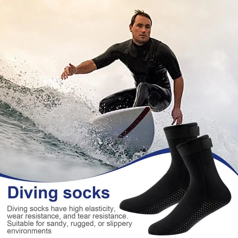 Neoprene Socks 3mm Neoprene Swim Socks Short-cut Warm Sand Proof SocksWaterproof Thermal Anti-slipSocks For Beach Volleyball