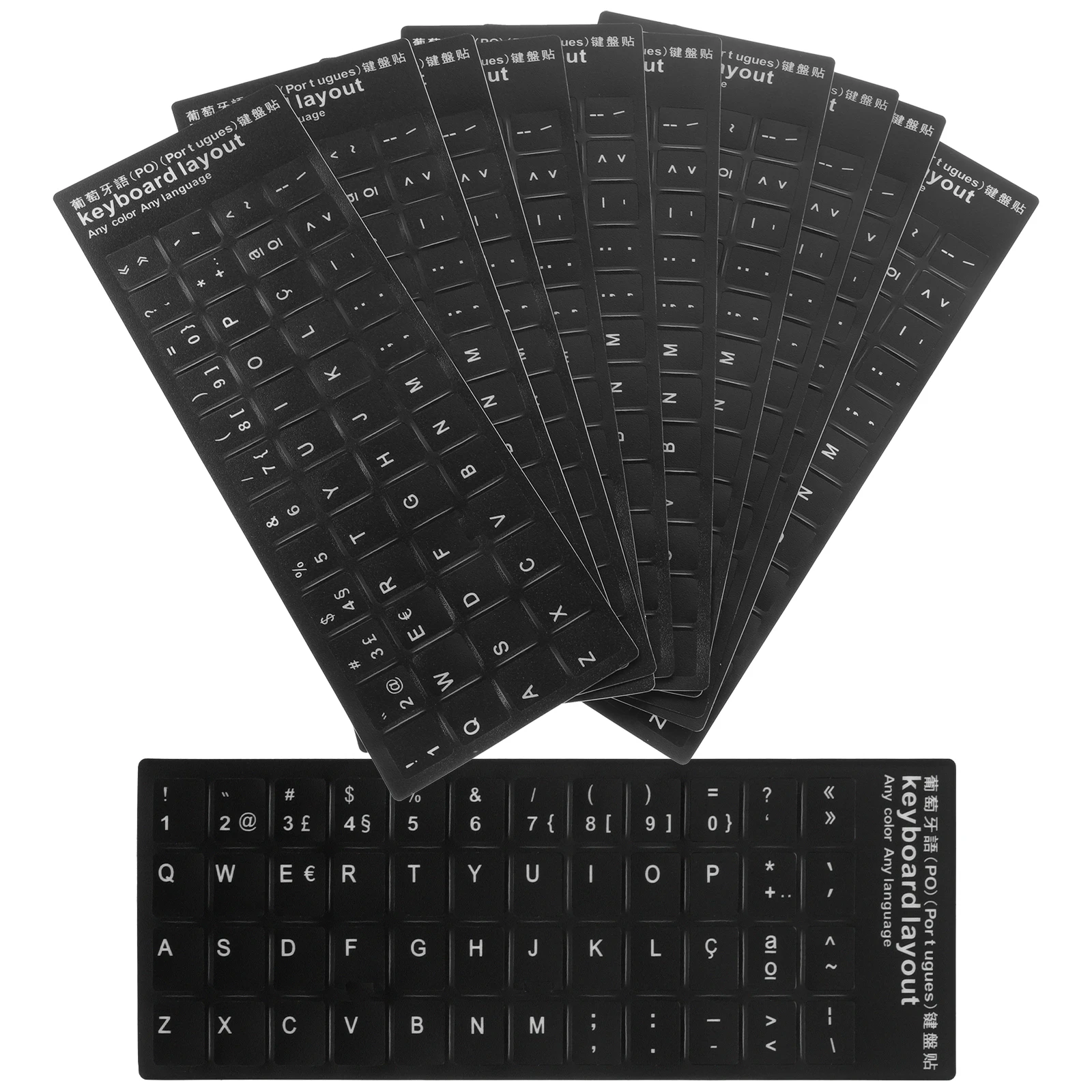 

10 Pcs Keyboard Stickers Laptop Cover Skin Computer Decoration Electronic Typing Covers Pvc Student