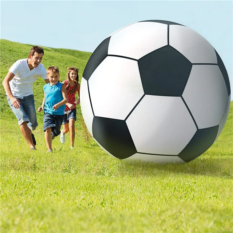 Outdoor Beach Games PVC Thickened Giant Inflatable Beach Ball Football Toys Grass Soccer School Kindergarten Fun Sports Ball