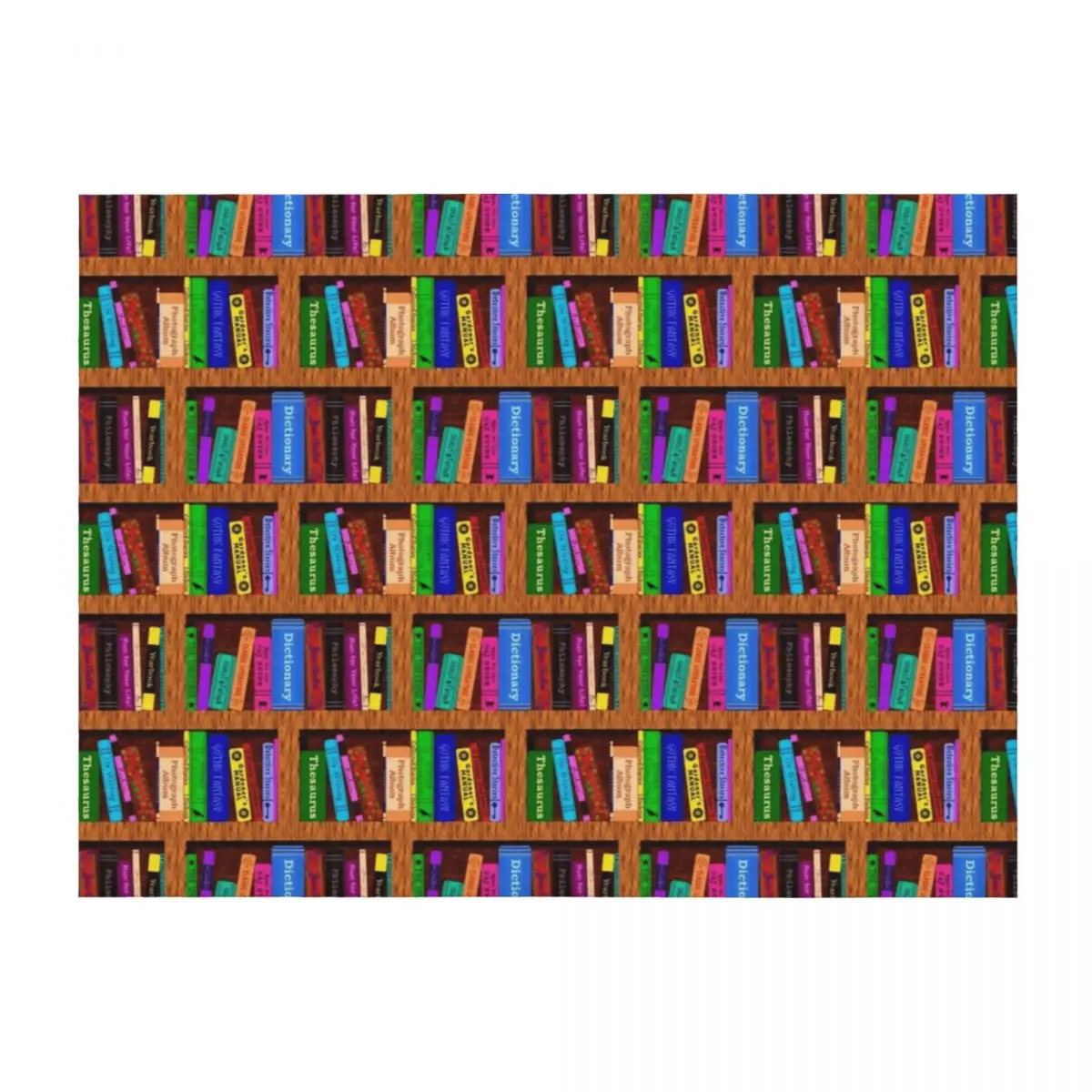 

Library Bookshelf Background Pattern for Readers Throw Blanket Picnic Tourist Cute Plaid Summer Blankets