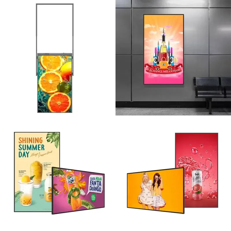 4K 43-inch Android LCD Digital Advertising Display Screen Ceiling-mounted Window Advertising Machine Double-sided Suspension